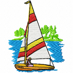 Boats Embroidery Design 8 Boats Embroidery Design 8